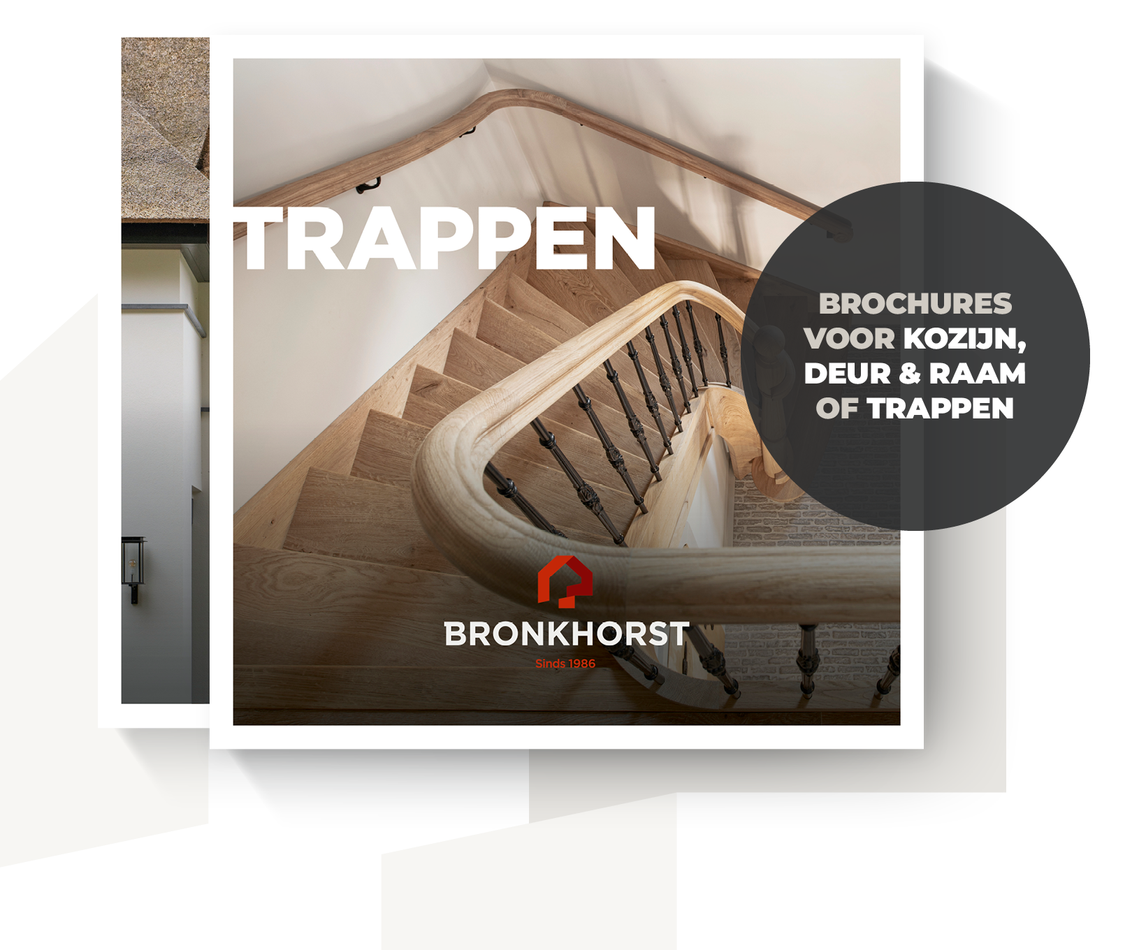 Brochure aanvragen van Bronkhorst machinale houtbewerking timmerfabriek van houten kozijnen en trappen